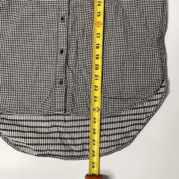 Madewell Gringham Long Sleeve Boyfriend Button Up XXS Black White - Picture 4 of 9